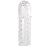 Прозрачная закрытая гелевая насадка - 13,5 см. - Toyfa Basic - в Казани купить с доставкой