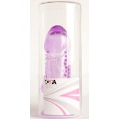 Фиолетовая гелевая насадка с шипами - 13 см. - Toyfa Basic - в Казани купить с доставкой