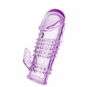 Фиолетовая насадка с коготком и шипами - 13 см. - Toyfa Basic - в Казани купить с доставкой