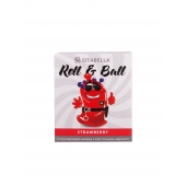 Стимулирующий презерватив-насадка Roll   Ball Strawberry - Sitabella - купить с доставкой в Казани