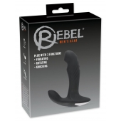 Черный вибромассажер простаты с функцией римминга Plug with Perineum Stimulator - 16,6 см. - Orion - в Казани купить с доставкой