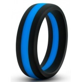 Черно-синее эрекционное кольцо Silicone Go Pro Cock Ring - Blush Novelties - в Казани купить с доставкой