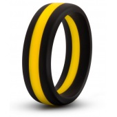 Черно-желтое силиконовое эрекционное кольцо Silicone Go Pro Cock Ring - Blush Novelties - в Казани купить с доставкой