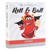 Стимулирующий презерватив-насадка Roll   Ball Cherry - Sitabella - купить с доставкой в Казани