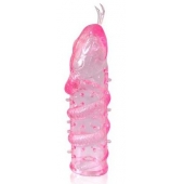 Закрытая рельефная насадка Crystal sleeve snakes в виде змеи с усиками - 14 см. - Erowoman-Eroman - в Казани купить с доставкой