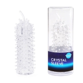 Закрытая рельефная насадка Crystal sleeve с усиками - 12 см. - Erowoman-Eroman - в Казани купить с доставкой