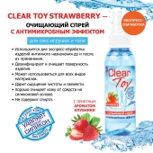 Очищающий спрей для игрушек CLEAR TOY Strawberry - 100 мл. - Биоритм - купить с доставкой в Казани