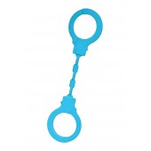 Голубые силиконовые наручники A-Toys без ключа - A-toys - купить с доставкой в Казани