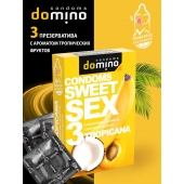 Презервативы для орального секса DOMINO Sweet Sex с ароматом тропических фруктов - 3 шт. - Domino - купить с доставкой в Казани
