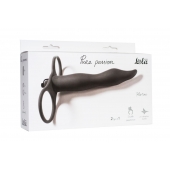 Черная вибронасадка для двойного проникновения Flirtini - 15,9 см. - Lola Games - купить с доставкой в Казани