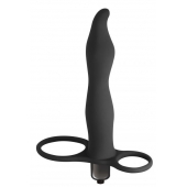 Черная вибронасадка для двойного проникновения Flirtini - 15,9 см. - Lola Games - купить с доставкой в Казани