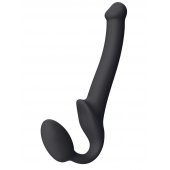 Черный безремневой страпон Silicone Bendable Strap-On S - Strap-on-me - купить с доставкой в Казани