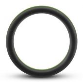 Черно-зеленое эрекционное кольцо Silicone Go Pro Cock Ring - Blush Novelties - в Казани купить с доставкой