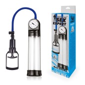 Прозрачная вакуумная помпа Sex Expert с манометром - Sex Expert - в Казани купить с доставкой