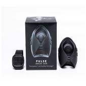 Темно-серый инновационный мужской осциллятор PULSE SOLO LUX с пультом ДУ - Hot Octopuss - в Казани купить с доставкой