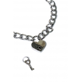 Серебристый ошейник Embrace с ключиком - Lola Games - купить с доставкой в Казани