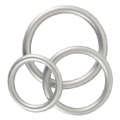 Набор из 3 эрекционных колец под металл Metallic Silicone Cock Ring Set - Orion - в Казани купить с доставкой