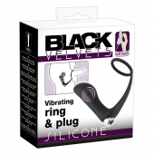 Черное эрекционное кольцо с анальной вибропробкой Vibrating Ring   Plug - Orion - в Казани купить с доставкой