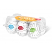 Набор из 6 мастурбаторов Tenga EGG Easy Beat с различным рельефом - Tenga - в Казани купить с доставкой