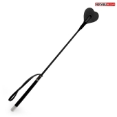 Черный стек с наконечником-сердечком - 54 см. - Notabu - купить с доставкой в Казани