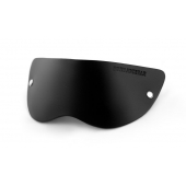 Черная плотная кожаная маска на глаза - БДСМ Арсенал - купить с доставкой в Казани