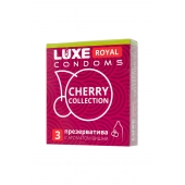 Презервативы с ароматом вишни LUXE Royal Cherry Collection - 3 шт. - Luxe - купить с доставкой в Казани