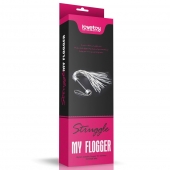 Серебристая плетка Struggle My Flogger с черной ручкой - 45 см. - Lovetoy - купить с доставкой в Казани