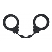 Черные силиконовые наручники Suppression - Lola Games - купить с доставкой в Казани