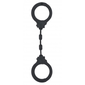 Черные силиконовые наручники Suppression - Lola Games - купить с доставкой в Казани