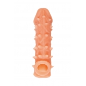 Телесная закрытая насадка с пупырышками Cock Sleeve Size L - 17,6 см. - KOKOS - в Казани купить с доставкой