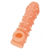 Телесная закрытая насадка с пупырышками Cock Sleeve Size L - 17,6 см. - KOKOS - в Казани купить с доставкой