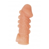 Телесная закрытая насадка с шишечками Cock Sleeve Size S - 13,8 см. - KOKOS - в Казани купить с доставкой