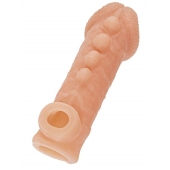 Телесная закрытая насадка с шишечками Cock Sleeve Size S - 13,8 см. - KOKOS - в Казани купить с доставкой