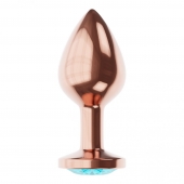 Пробка цвета розового золота с малиновым кристаллом Diamond Topaz Shine L - 8,3 см. - Lola Games - купить с доставкой в Казани