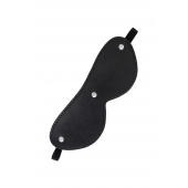 Черная кожаная маска Anonymo с мягким подкладом - ToyFa - купить с доставкой в Казани