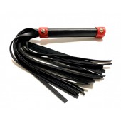 Черно-красная плеть из эко-кожи - 42 см. - БДСМ Арсенал - купить с доставкой в Казани