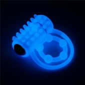 Голубое, светящееся в темноте виброкольцо Lumino Play Vibrating Penis Ring - Lovetoy - в Казани купить с доставкой