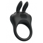 Черное эрекционное кольцо с вибрацией Davion - Baile - в Казани купить с доставкой