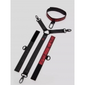 Ошейник с наручниками Reversible Faux Leather Collar and Wrist - Fifty Shades of Grey - купить с доставкой в Казани