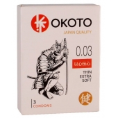 Тонкие презервативы OKOTO Thin Extra Soft - 3 шт. - Sitabella - купить с доставкой в Казани
