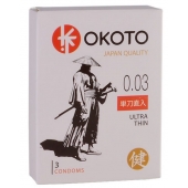 Ультратонкие презервативы OKOTO Ultra Thin - 3 шт. - Sitabella - купить с доставкой в Казани