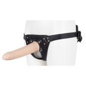 Пустотелый страпон Harness CLASSIC с бандажом - 19,5 см. - LOVETOY (А-Полимер) - купить с доставкой в Казани