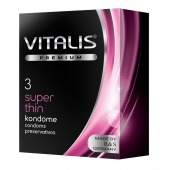 Ультратонкие презервативы VITALIS PREMIUM super thin - 3 шт. - Vitalis - купить с доставкой в Казани