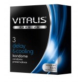 Презервативы VITALIS PREMIUM delay   cooling с охлаждающим эффектом - 3 шт. - Vitalis - купить с доставкой в Казани
