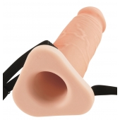 Телесный реалистичный фаллоимитатор с полостью Silicone Hollow Extension - 20 см. - Pipedream - купить с доставкой в Казани