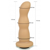 Телесная рельефная насадка Harness - 14,2 см. - LOVETOY (А-Полимер) - купить с доставкой в Казани