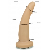 Телесная гладкая насадка Harness - 14,7 см. - LOVETOY (А-Полимер) - купить с доставкой в Казани