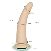 Телесная гладкая насадка-фаллоимитатор Harness - 17 см. - LOVETOY (А-Полимер) - купить с доставкой в Казани
