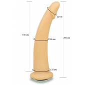 Телесная гладкая насадка-фаллоимитатор Harness - 20 см. - LOVETOY (А-Полимер) - купить с доставкой в Казани