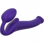 Фиолетовый безремневой страпон Silicone Bendable Strap-On - size M - Strap-on-me - купить с доставкой в Казани